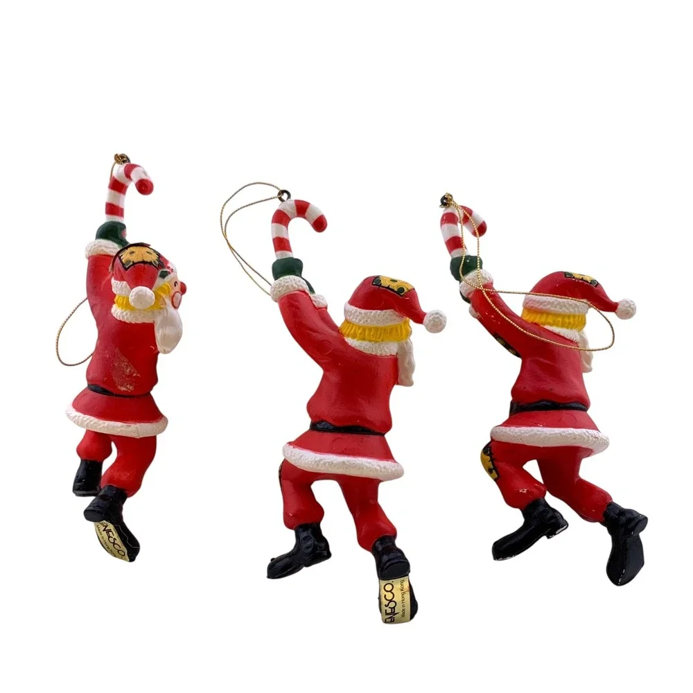 Vintage 1986 Enesco Santa Clown Ornaments‎ Lot of 5 Hong Kong Christmas Circus